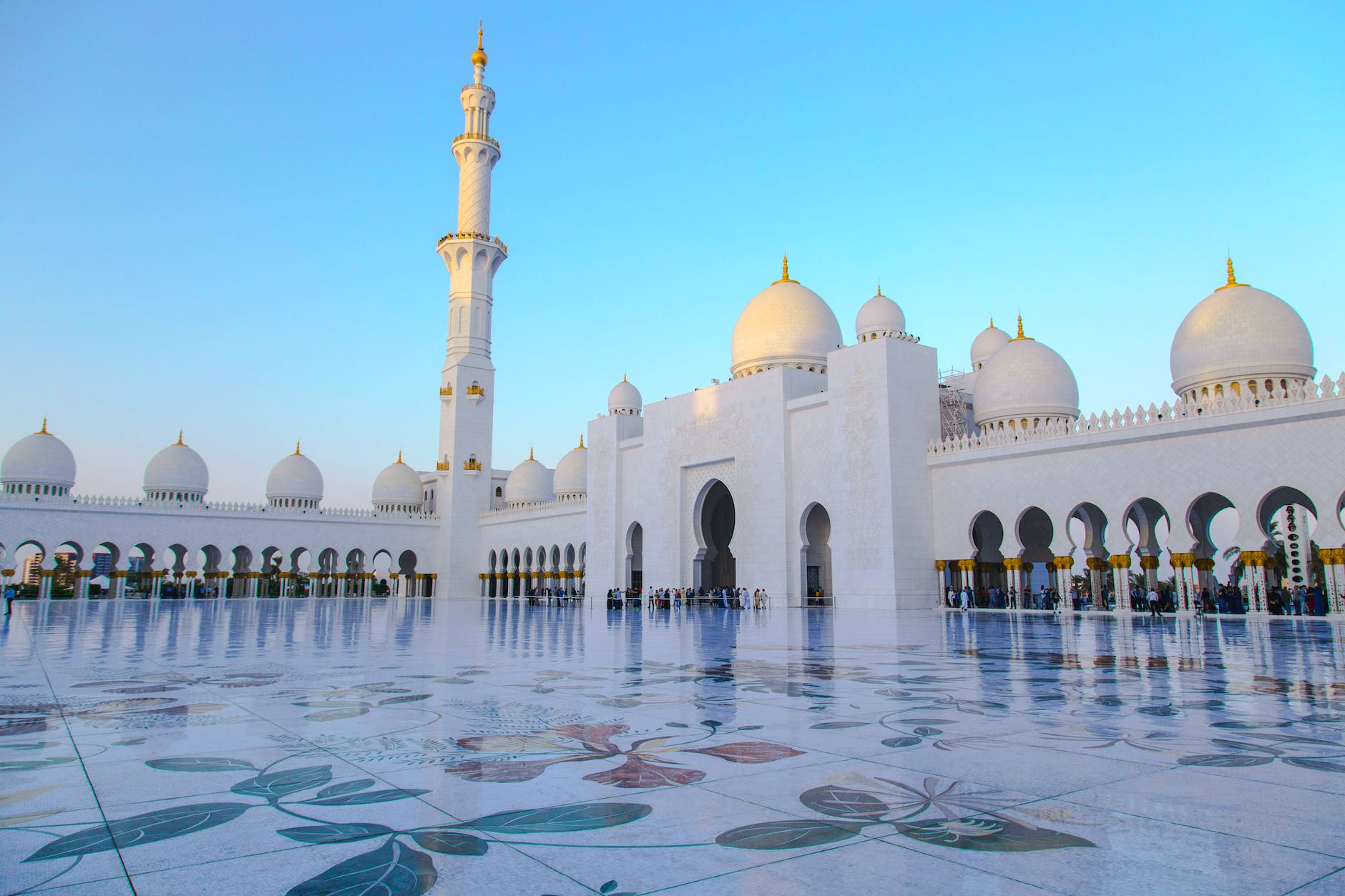 facade of a white mosque